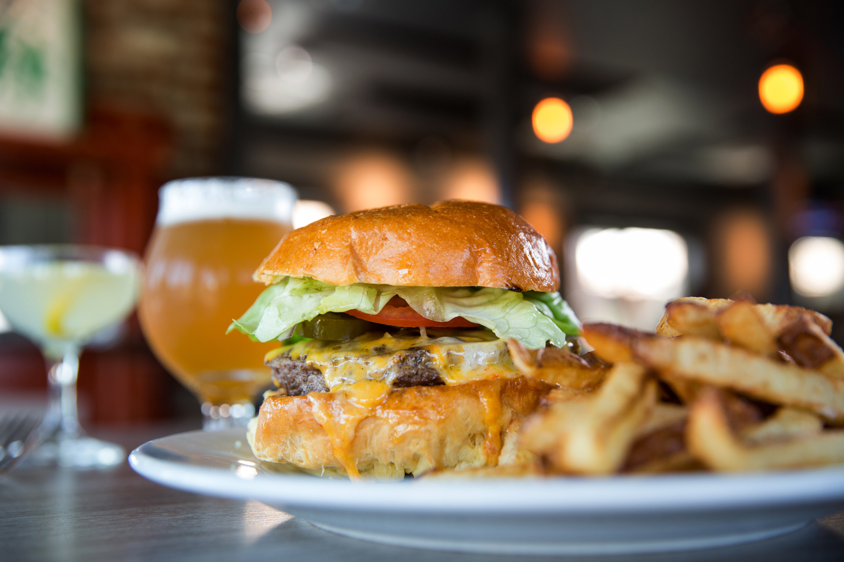The Overpass Merchant signature dishes The Burger
Gail's Spicy Chicken Sandwich
Honey Citrus Shrimp Tacos